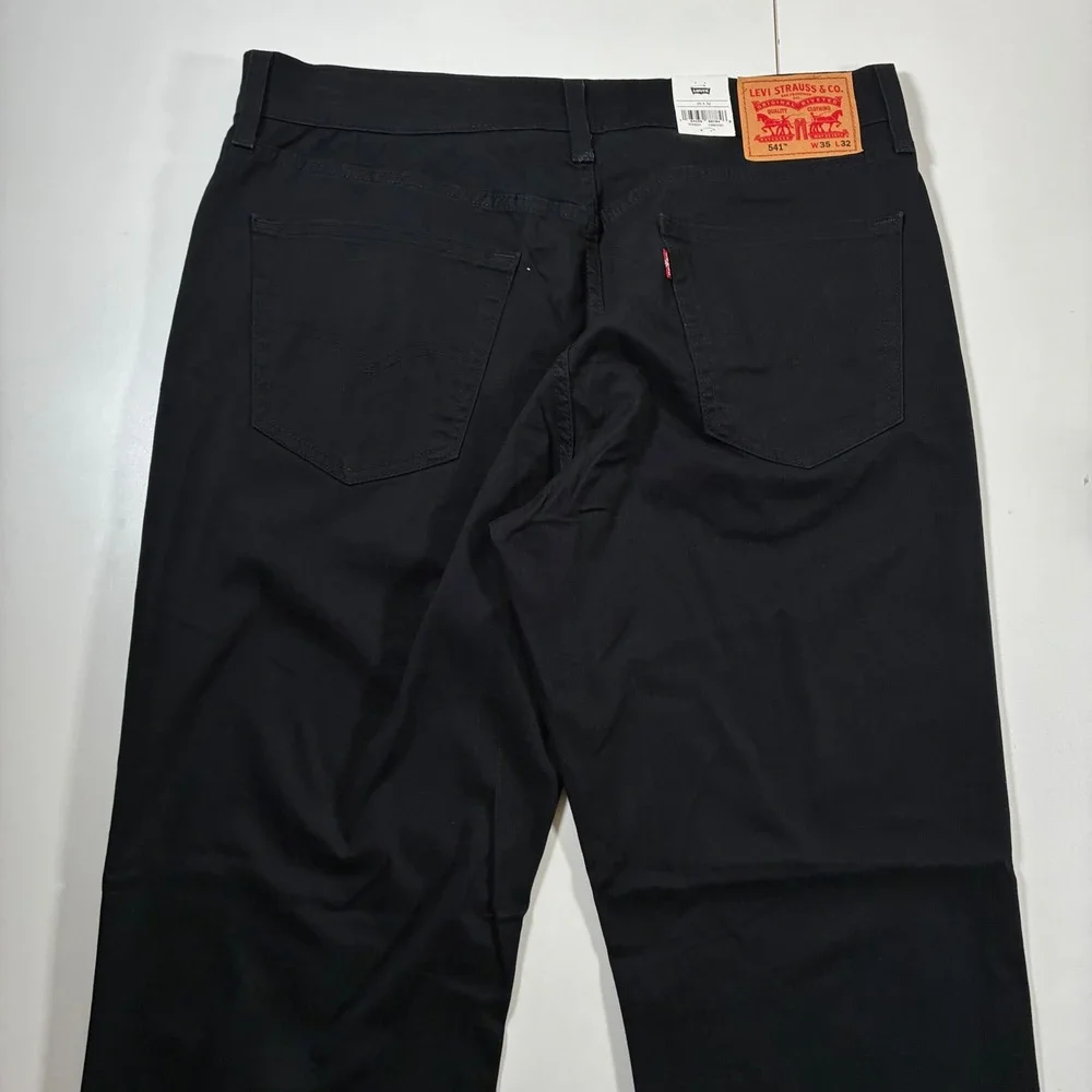 NEW Levis 541 Athletic Taper Jeans 35x32 Black All Seasons Tech Stretch USA